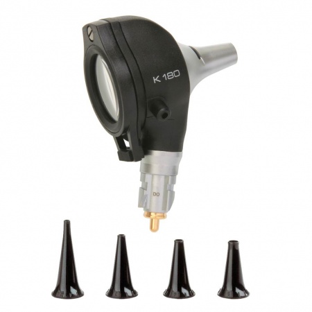 Головка отоскопа К 180 F.O. LED, 2,5 V + воронки ушные многоразовые Tip 4 шт.