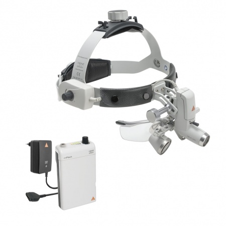 Осветитель ML4 LED mPack, лупа офтальмологическая бинокулярная HR 2.5х, рабочее расстояние 420 мм, с S-Guard